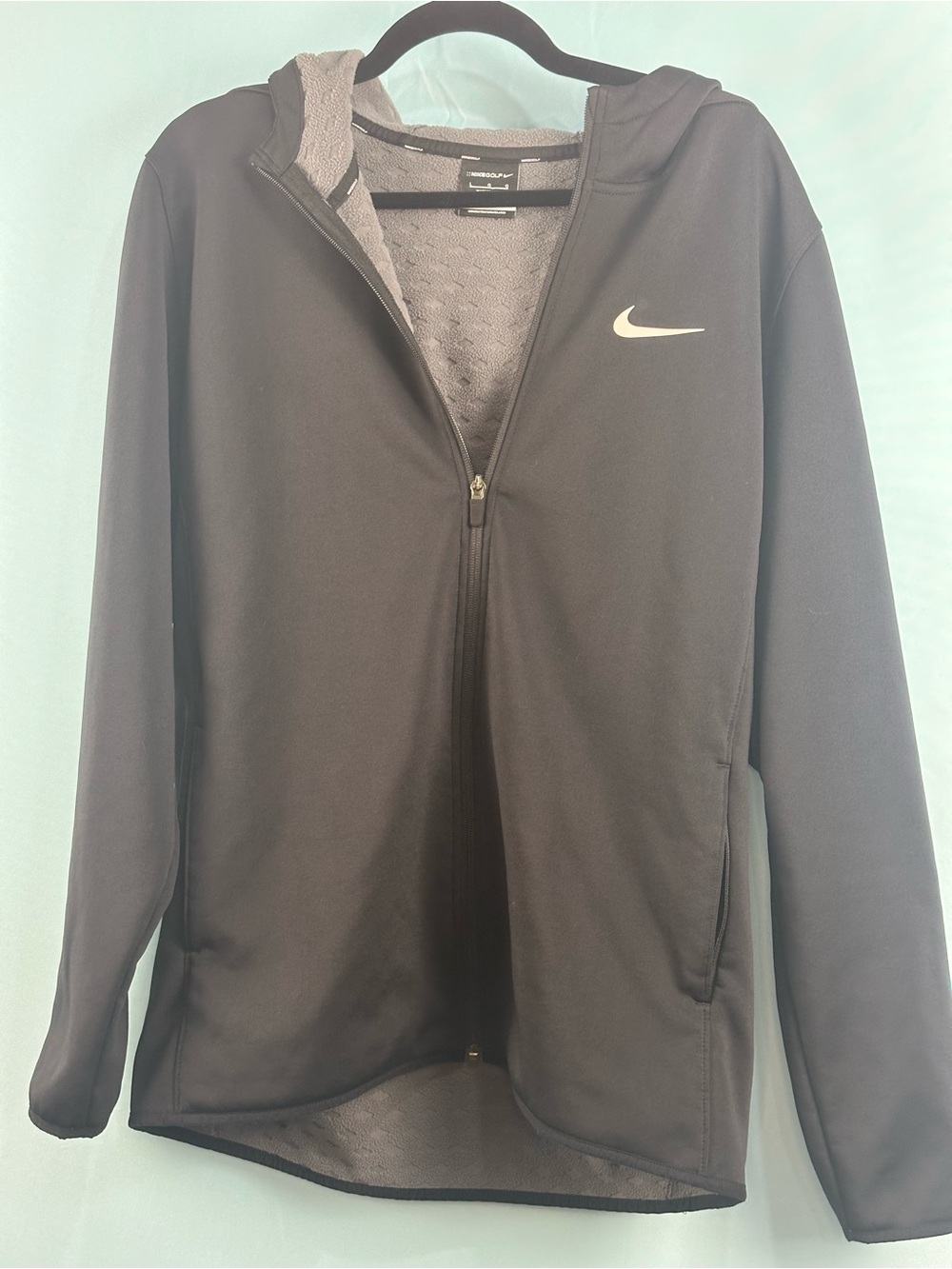 Nike Golf Therma-FIT Hoodie Women’s Large Black Full Zip Athletic Jacket